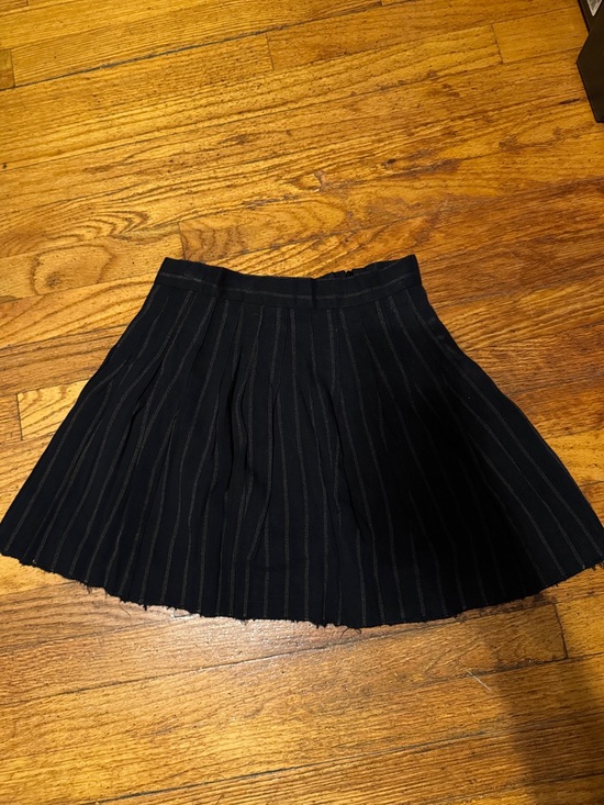 Zara Dresses & Skirts - Zara Navy Pinstripe Skater Skirt